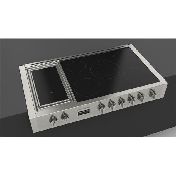 BNIB - Fulgor Milano 48" Sofia Pro Induction Rangetop, RV: $11,639, 5 Burners & 2 Zone Induction Gri