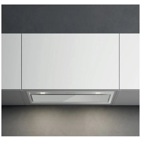BNIB - Falmec 28" Burano White Glass Designer Insert Hood, RV: $1,199, 4-Speed, 500 CFM, Delayed Shu