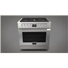 Image 1 : BNIB - Fulgor Milano 36" Accento Dual Fuel Range, RV: $6,479, 6 Burners, Stainless Steel - Model F4P