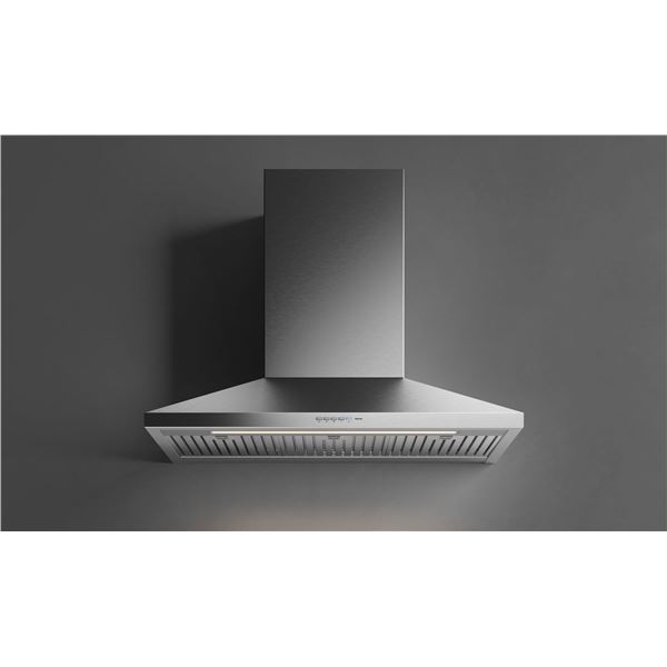 BNIB - Falmec 36" Vulcano Evo Wall Hood, RV: $1,570, Halogen Lights, 600 CFM, 3-Speed Control, Stain