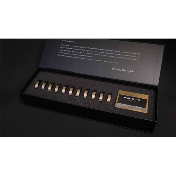 BNIB - Fulgor Sofia Metal Kit - Bronze 6 Brushed Bronze - 6 Bezels + Nameplate Frame, RV: $659 - Mod