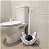 Image 1 : White Plastic Toilet plunger With Holder