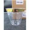 Image 3 : Perch 50ml Plastic Cups Gold Rim, 100 Pack