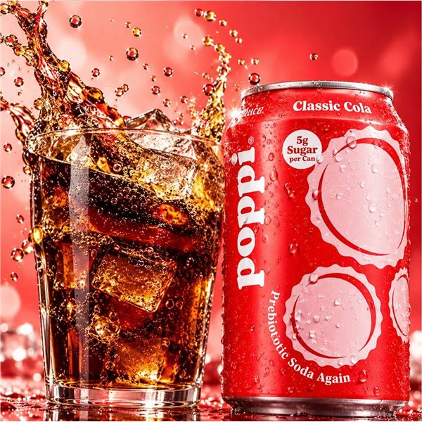 Poppi Classic Cola Soda 12x355ml Cans