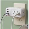Image 1 : EyGde Multi Plug Outlet 6 Outlets 4 USB