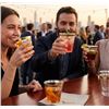 Image 1 : Perch 50ml Plastic Cups Gold Rim, 100 Pack