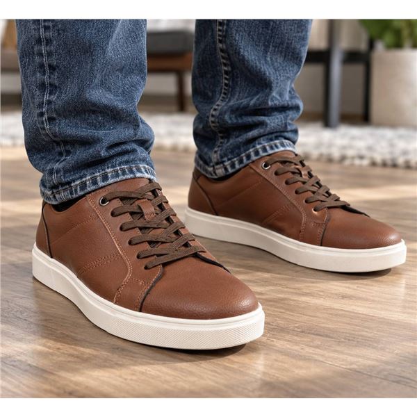 ALDO Tan Leather Sneakers Size 10