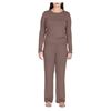 Image 2 : TKEES 2-Piece Lounge Set Brown Size L/G
