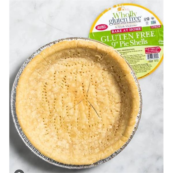 Wholly Gluten Free 9" Pie Shells, 6 Pack, Frozen