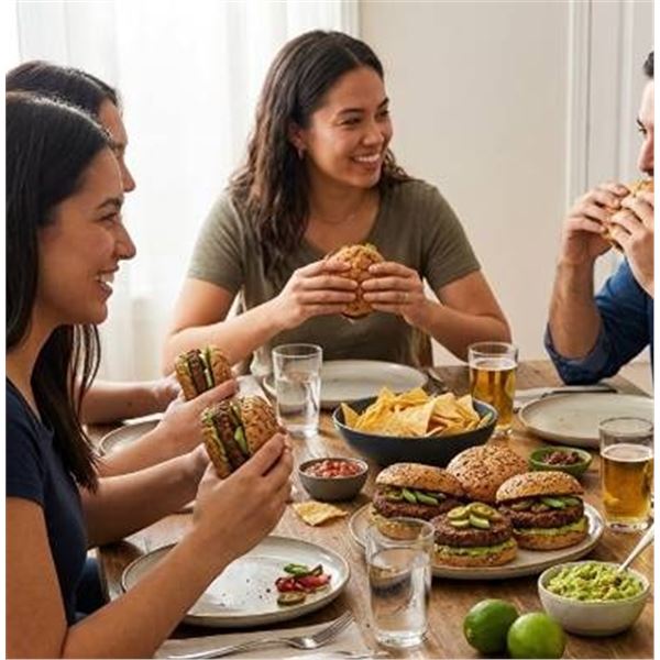 VG Gourmet Mexican 3 Bean Plant-Based Burgers 12x400g