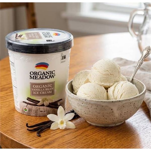 6X946ml Organic Meadow Vanilla Bean Ice Cream 946mL