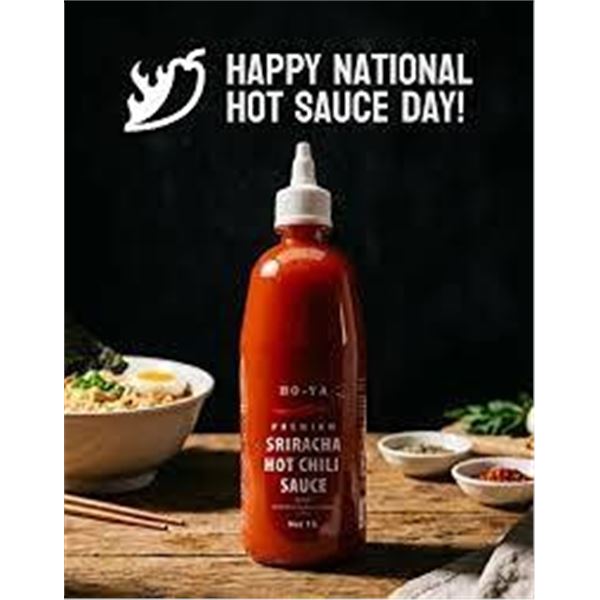 HO-YA Sriracha Hot Chili Sauce 1L Bottle
