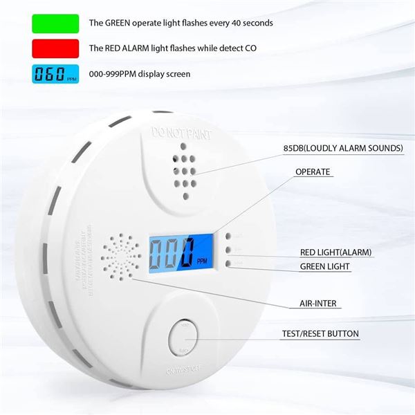 Carbon Monoxide Alarm C20A Digital Display