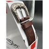 Image 3 : Silver Jeans Co. Brown Embossed Leather Belt M/M