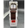 Image 2 : Silver Jeans Co. Brown Embossed Leather Belt M/M