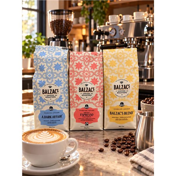 Balzac's Coffee 3 Bags Assorted Roasts 340g Each
