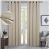 Image 1 : Beautyrest Blackout Curtain Panels 52x90 Beige