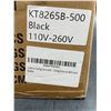Image 3 : Linboro Black Ceiling Fan with Light 110-260V