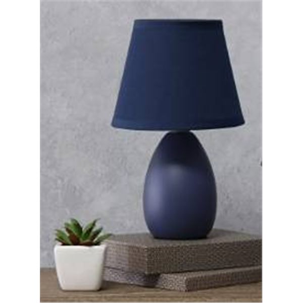 LT2009 Mini Oval Ceramic Globe Table Lamp Blue