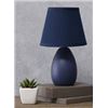 Image 1 : LT2009 Mini Oval Ceramic Globe Table Lamp Blue