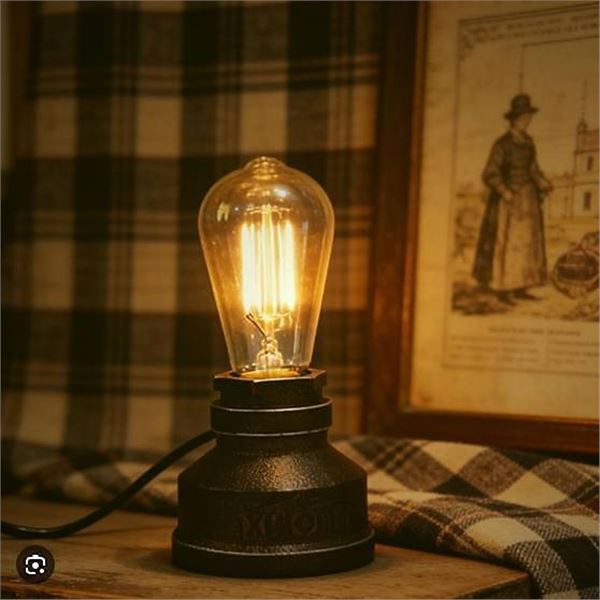 2 Xihome Alloy Metal Water Pipe Table Lamps