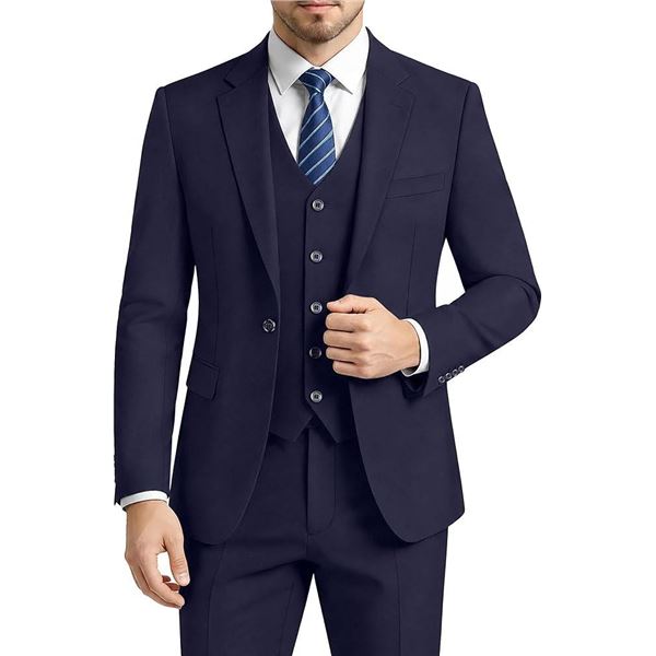 Marvelous World Boys Navy Suit Set, 5 Pc, New