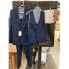 Image 3 : Marvelous World Boys Navy Suit Set, 5 Pc, New