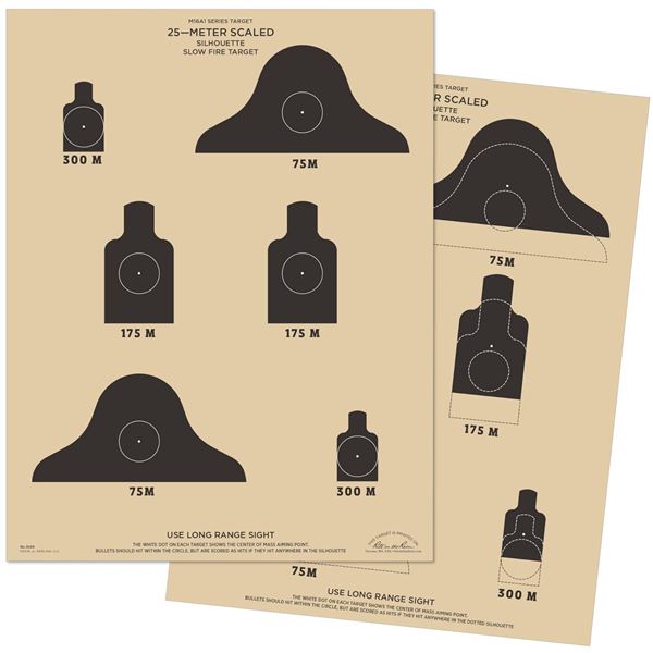 Rite in the Rain 25m Silhouette Target 10pk