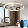 Image 1 : Linboro White Low Profile Ceiling Fan, New