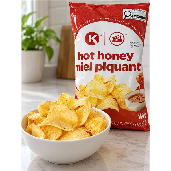 K Hot Honey Potato Chips 8 x 180g Bags