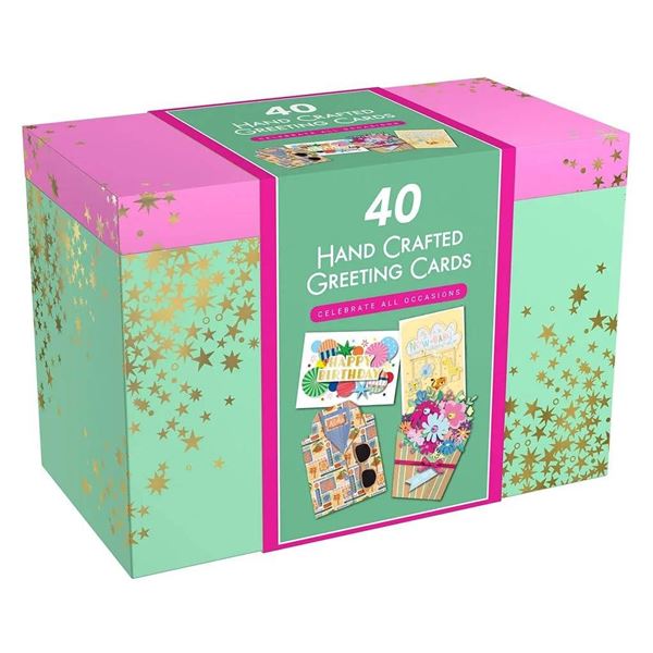 40 Hand Crafted Greeting Cards Assortment Box