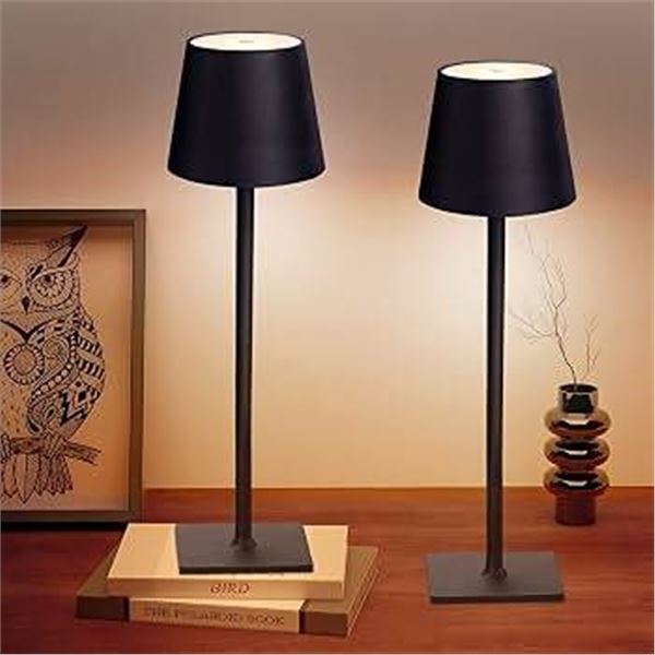 ETL LED Rechargeable Table Lamp Black
