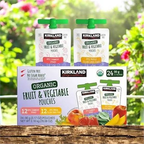 Kirkland Organic Fruit & Vegetable Pouches 24ct