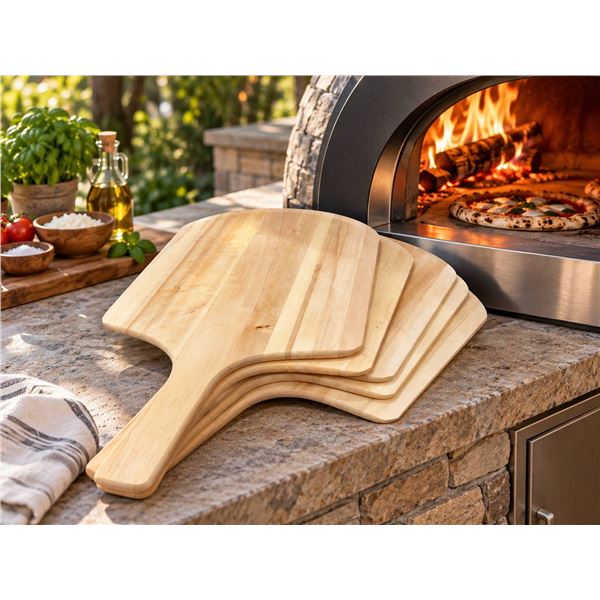Sagetra Wooden Pizza Oven Peels Set of 4