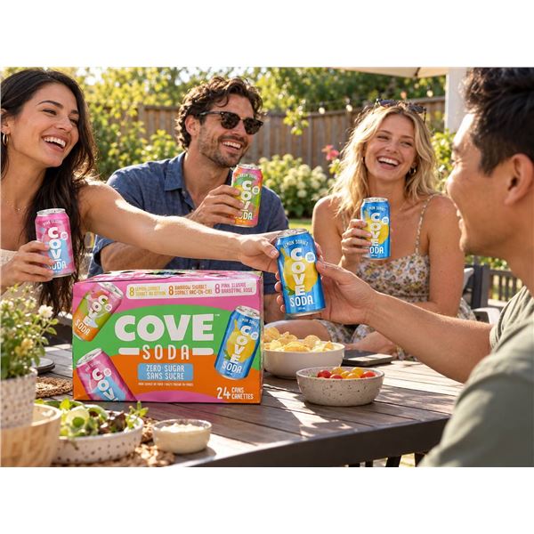 Cove Soda 24-Pack Zero Sugar Assorted Flavours