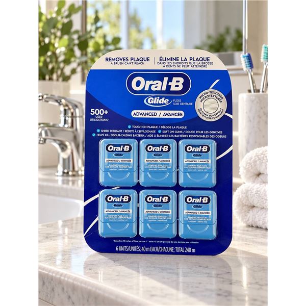 Oral-B Glide Advanced Floss 6 Pack 240m