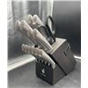 Image 5 : LIVTEK Milky Way 15-Piece Set German High-Carbon Stainless Steel with Built-in Sharpener - Full Tang