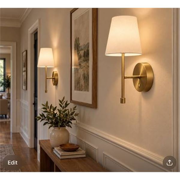 Globe 2-Pack Rechargeable LED Wall Sconces