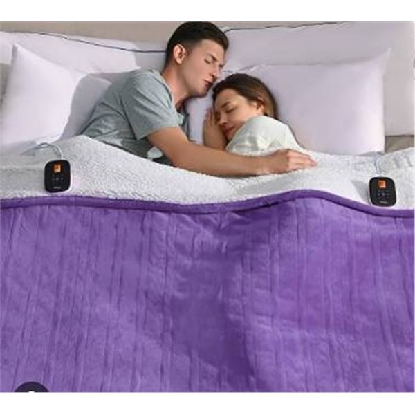 Bearhug Electric Blanket 100x90in Purple ETL