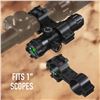 Image 1 : Pinty Hunting Rifle Green Laser Sight Dot Scope Adjustable with Mounts