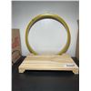 Image 2 : Round LED Ring Lamp on Wooden Base USB Powered