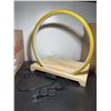 Image 3 : Round LED Ring Lamp on Wooden Base USB Powered