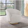 Image 1 : Henredon Murphy Swivel Boucle Chair, Cream