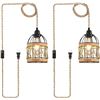Image 2 : CAFULAM Plug-in Pendant Light