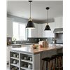 Image 1 : Pendant Lighting Kit With 2 Black Lamp Heads