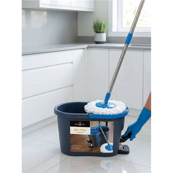 Gold d'Or Spin Mop With Wringer Bucket Set