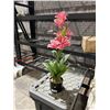 Image 2 : Artificial Pink Lily Plant In Pot 33 Inch Tall