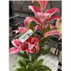 Image 5 : Artificial Pink Lily Plant In Pot 33 Inch Tall