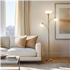 Image 1 : Brightech Sky Dome Double LED Floor lamp, Brass