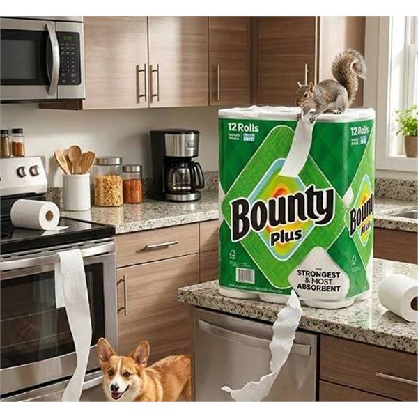 Bounty Plus Paper Towels 12 Rolls